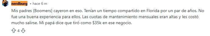 mala inversión tiempo compartido
