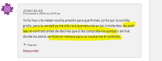 tiempo compartido no dan tiempo de leer contrato